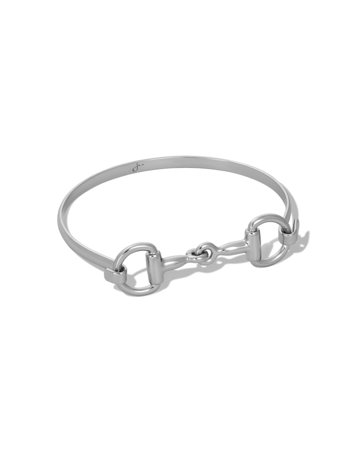 Horse Bit Bracelet in silver, style B product shot on white background