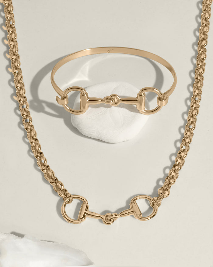 Horse Bit Necklace and Bracelet Set