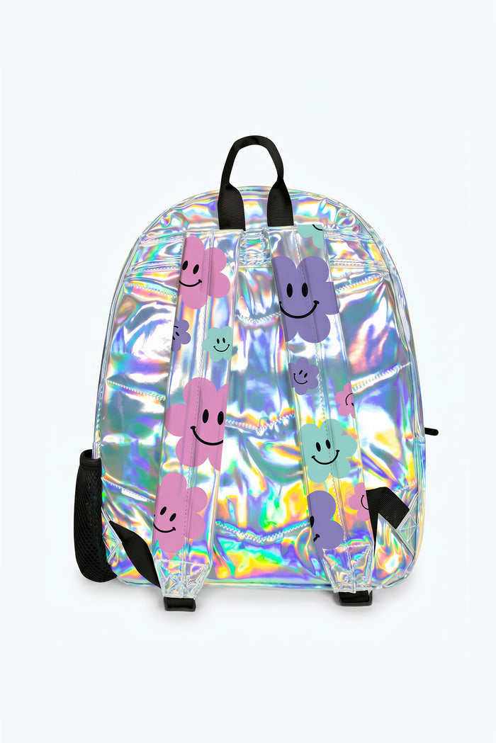 Hype Girls Holographic Happy Flowers Backpack