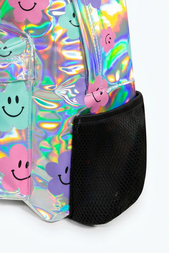 Hype Girls Holographic Happy Flowers Backpack