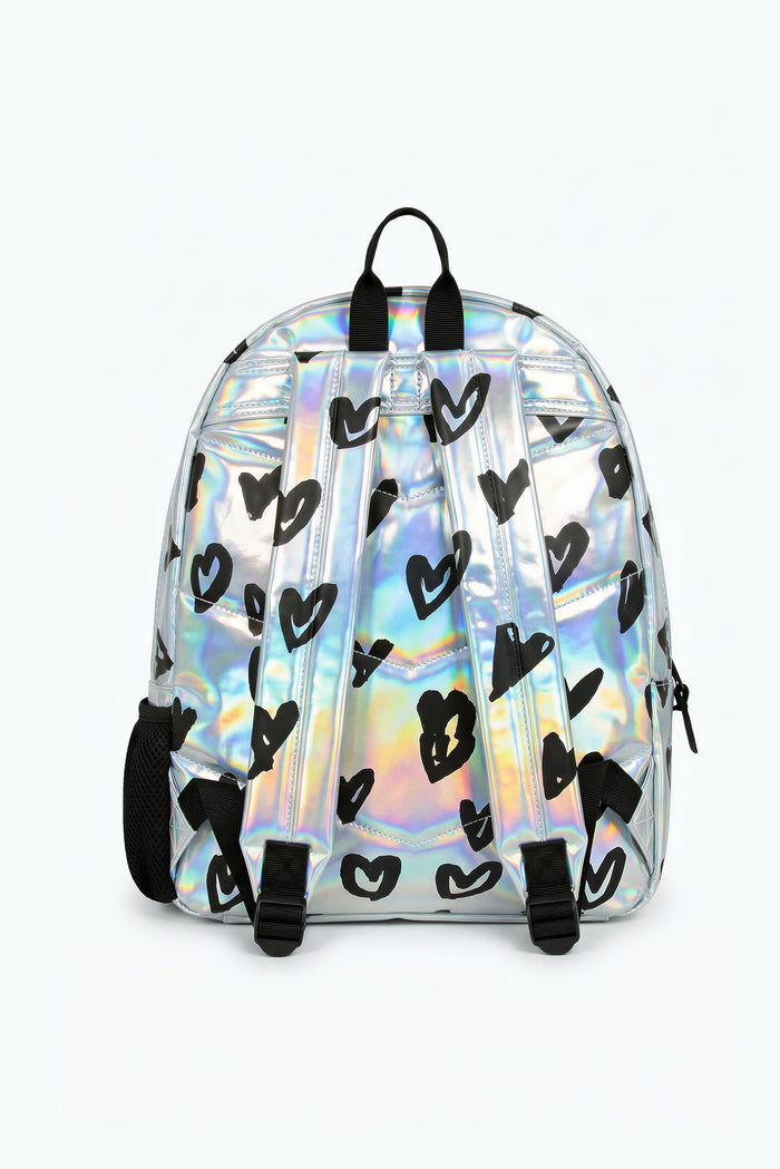 Hype Girls Holographic Scribble Hearts Backpack