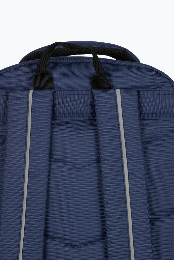 Hype Kids Navy Square Rubber Multi Pocket Backpack