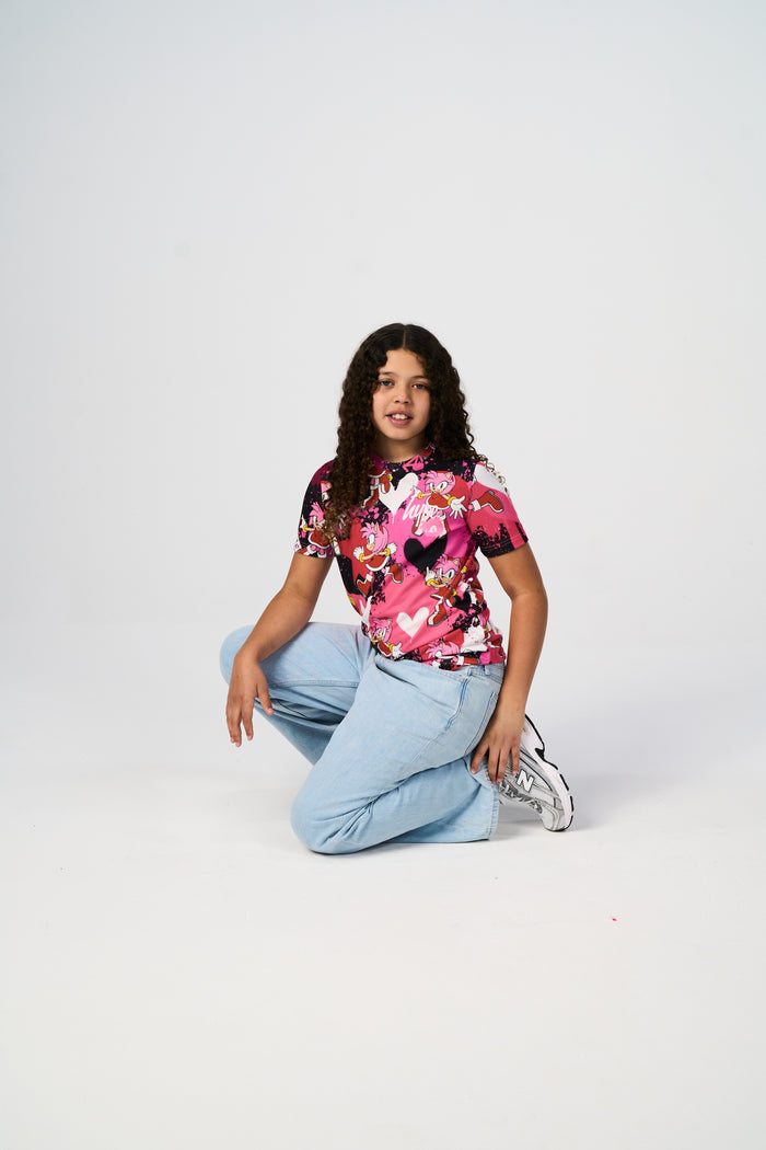 Hype x Sonic The Hedgehog™ Girls Multi Amy Rose T-Shirt
