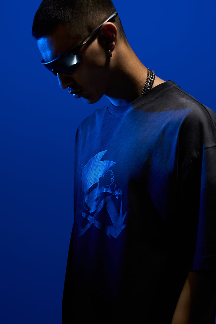 Hype x Sonic The Hedgehog™ Mens Black Sonic Doodle T-Shirt