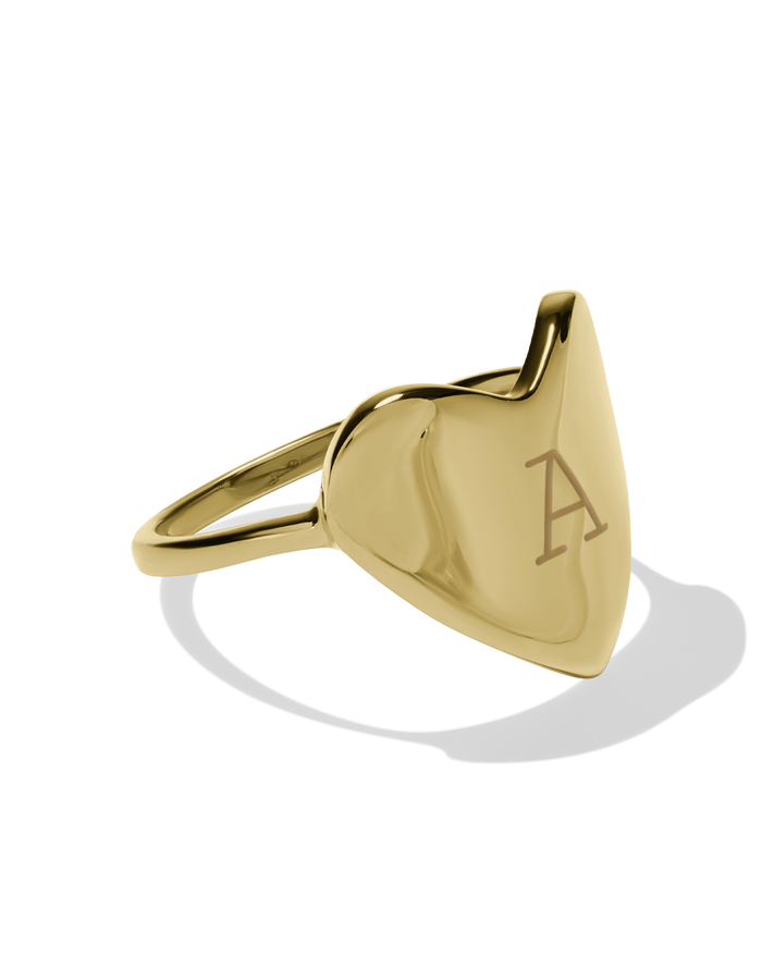 Initial Heart Ring
