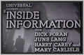 INSIDE INFORMATION - (1939) - DVD - WITH DICK FORAN, HARRY CAREY