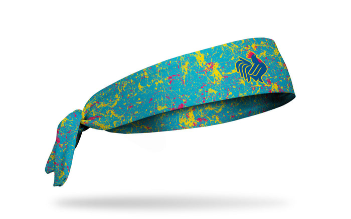 JUNK Rooster Aqua Splatter Tie