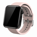 Smartwatch with a pink band on a white background