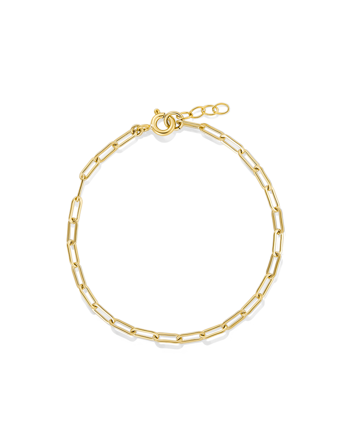 Gold thick chain-link bracelet