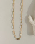 Gold link chain necklace