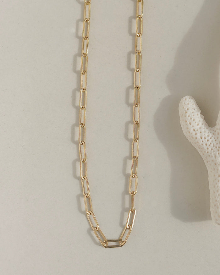 Gold link chain necklace