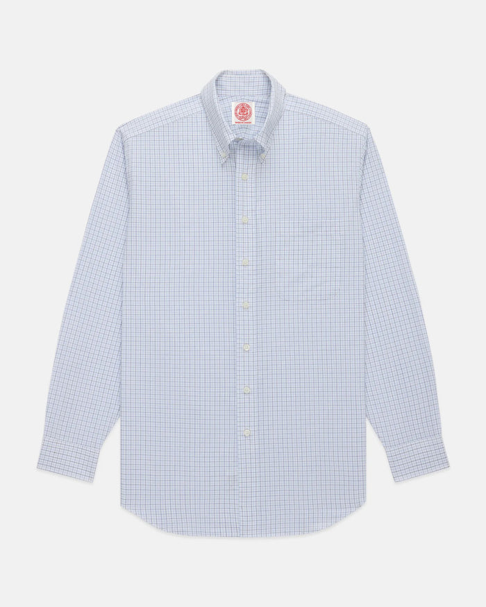 Made-in-Canada Navy & Light Blue Tattersall Button Down Shirt - Classic Fit