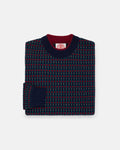 Made-in-Norway Navy & Red Classic Fisherman Sweater