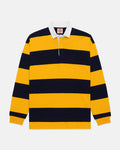 Made-in-USA Gold & Navy Guard Stripe Cotton Rugby