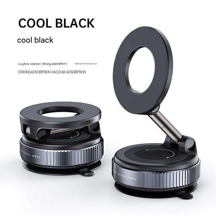 Magnetic Car Phone Holder – Rotating Vacuum Suction Mount