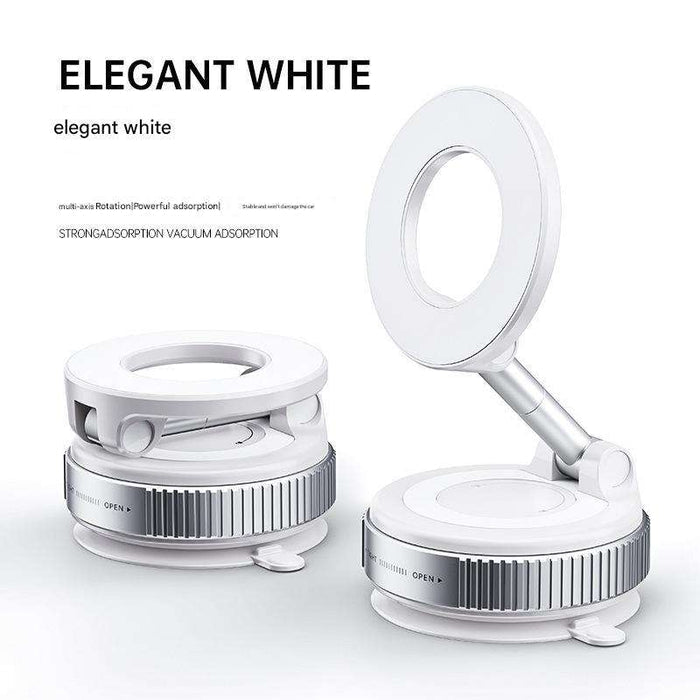 Magnetic Car Phone Holder – Rotating Vacuum Suction Mount