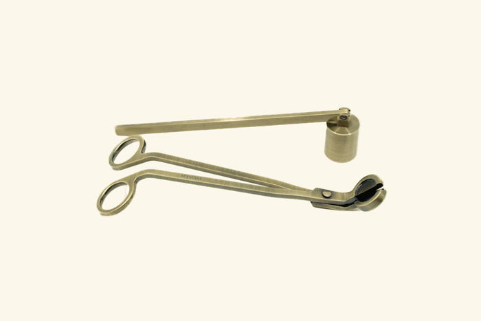 Mala Snuffer + Wick Trimmer Set | Brushed Gold