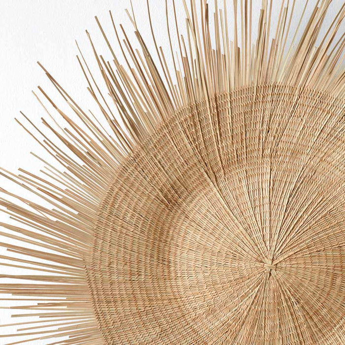Detail of Handwoven Palm Wall Hanging