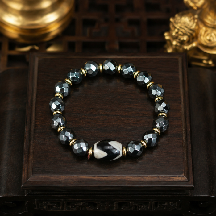 Midnight Stone Bracelet — Silver Accent