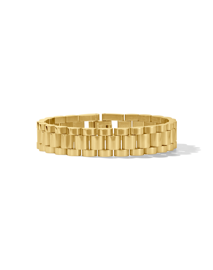 Watchband Bracelet in gold, style A product shot on white background