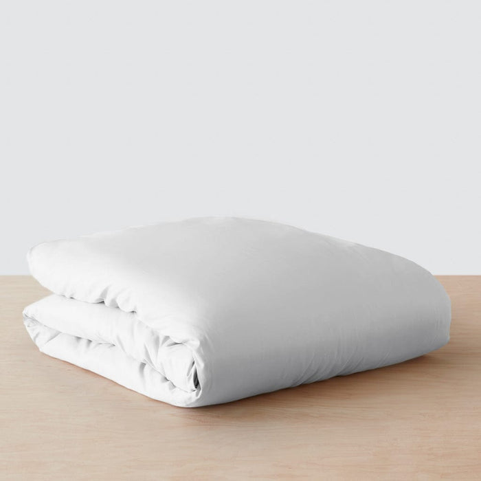 Turkish cotton duvet cover folded, white