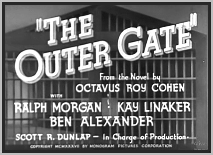 OUTER GATE - 1937 - RALPH MORGAN - RARE DVD