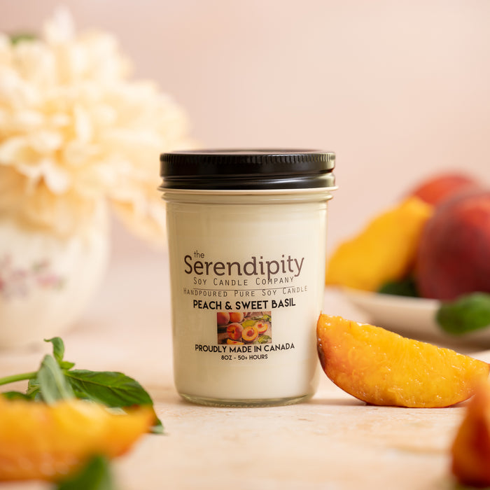 Peach + Sweet Basil