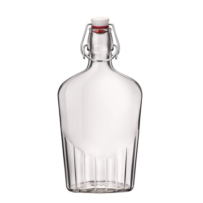 Bormioli Rocco Fiaschetta 17 oz Glass Pocket Flask Leak Proof (Set of 12)