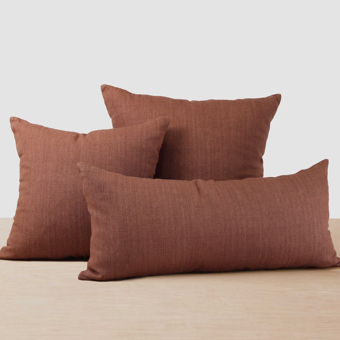 linen throw pillows, mulberry