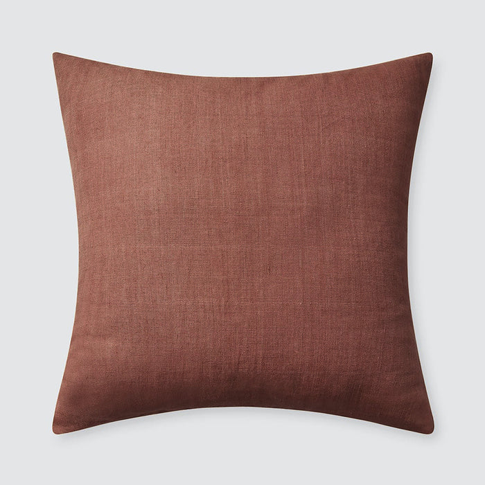 linen throw pillow, mulberry