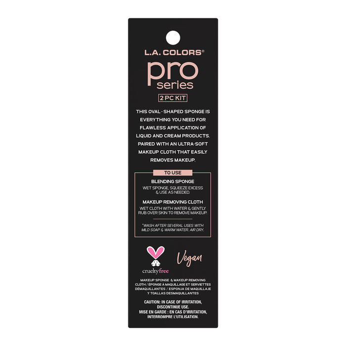 Pro series 2pc blending sponge & makeup removing cloth product shot