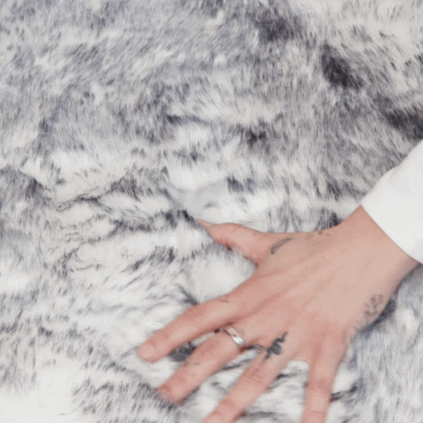 PupRug® Luxe Faux Fur Orthopedic Dog Bed - Ultra Plush Arctic Fox
