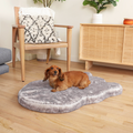 PupRug® Luxe Faux Fur Orthopedic Dog Bed - Ultra Soft Chinchilla