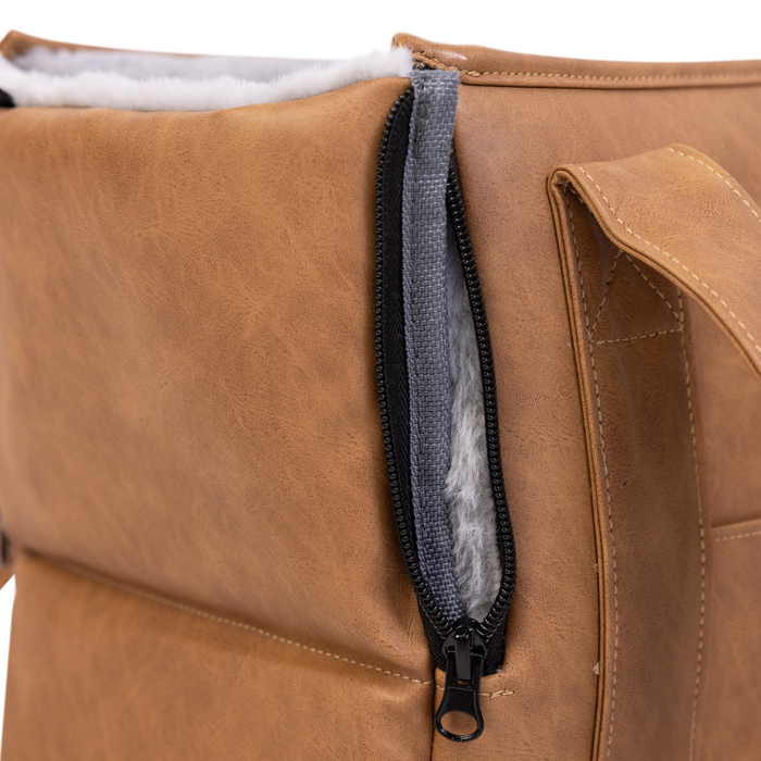 PupTote™ 3-in-1 Faux Leather Dog Carrier Bag 2.0 - Camel