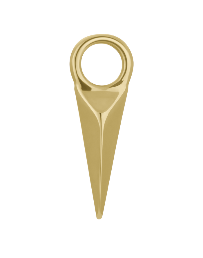 Gold dagger-shaped charm