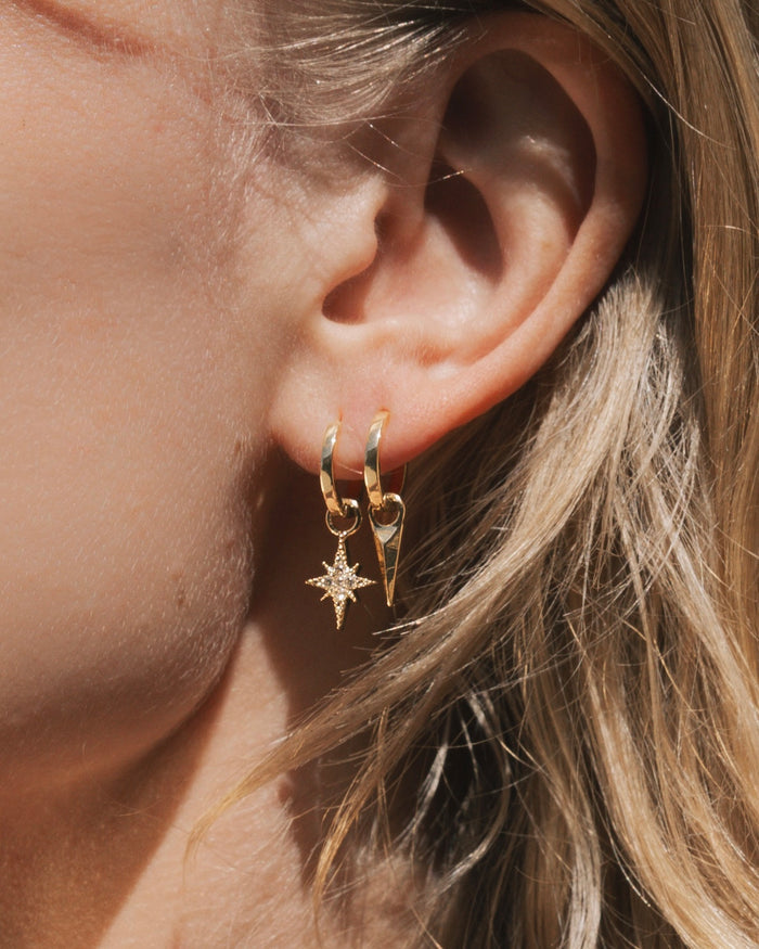 Pyramid Hoop Charm