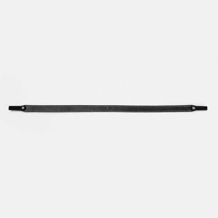 Randolph for Sounder Goods - Leather Sunglasses Strap -  Black with Gunmetal Rivets