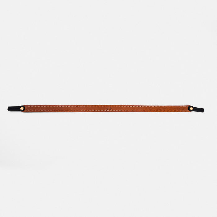 Randolph for Sounder Goods - Leather Sunglasses Strap -  Cognac with 23k Gold Rivets