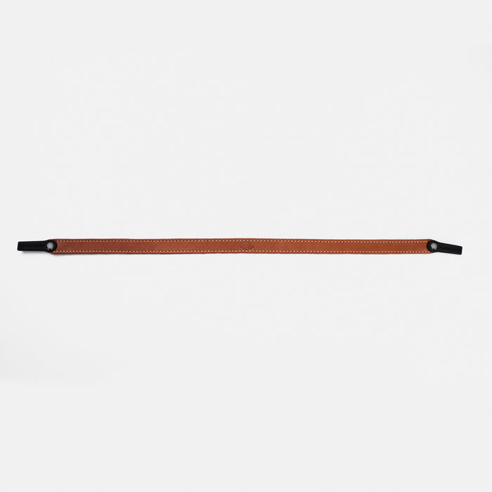 Randolph for Sounder Goods - Leather Sunglasses Strap -  Cognac with Gunmetal Rivets