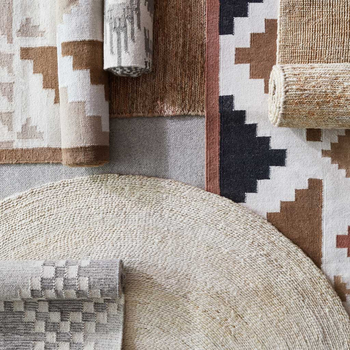 Overhead Group of Handwoven Rugs, light