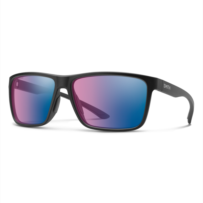 Sunglasses / Matte Black | ChromaPop Glass Polarchromic Rose Blue Mirror