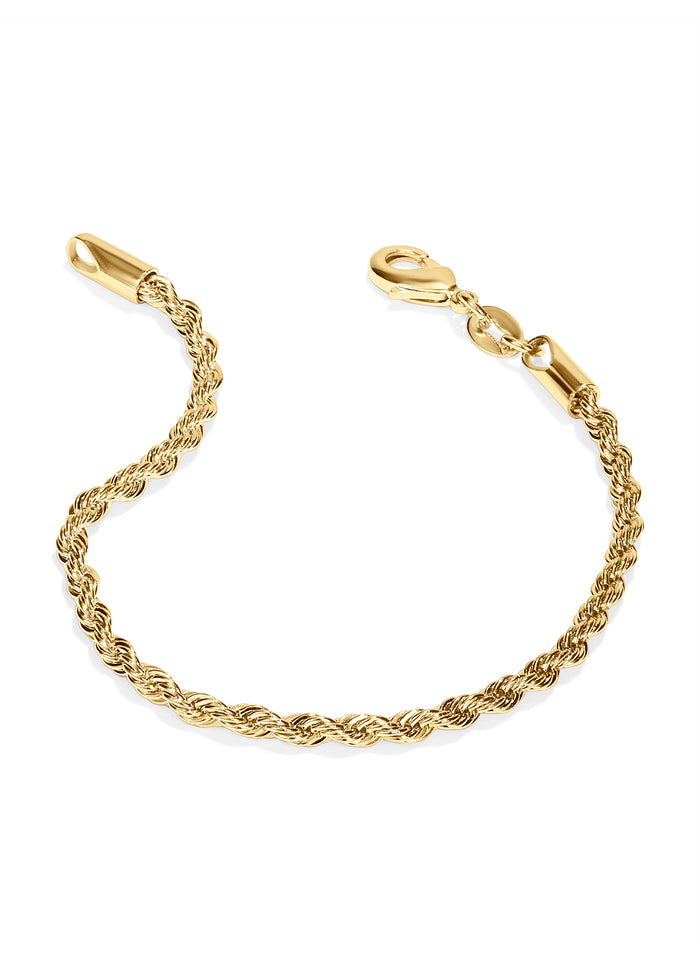 Gold rope-style bracelet