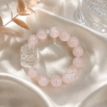 Rose-Tone Himalayan Stone Bracelet — Soft Light