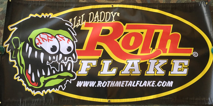 Roth Metal Flake Banner</br>4' x 2'
