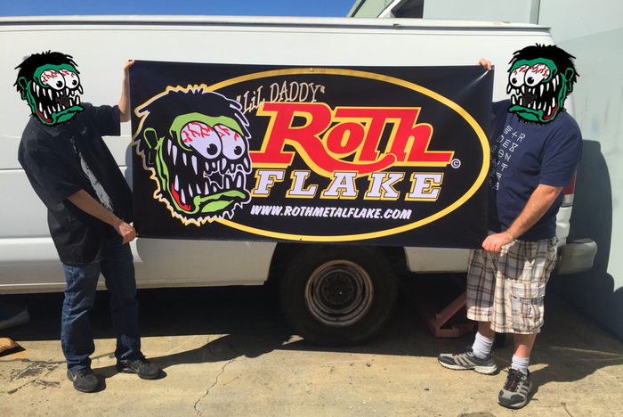 Roth Metal Flake Banner</br>6' x 3'