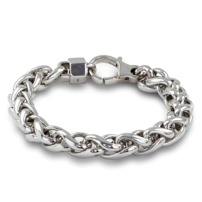 Triton Silver Wheat Chain Bracelet