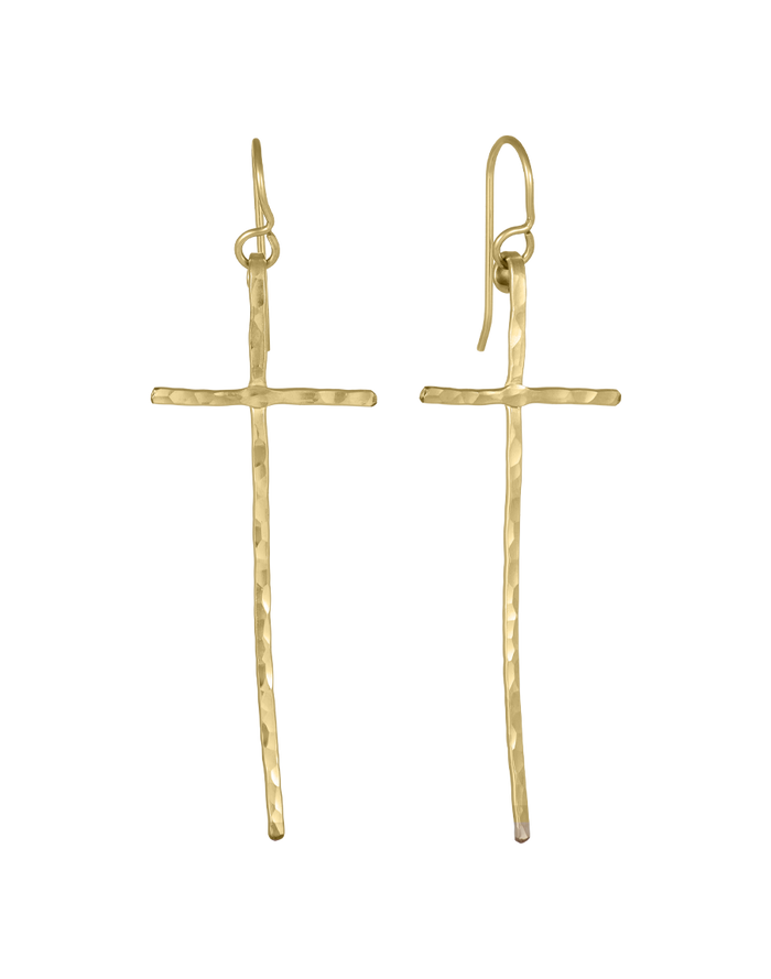 Skinny Cross Earrings