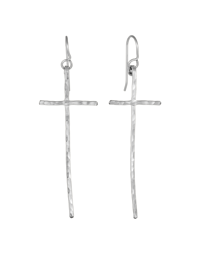 Skinny Cross Earrings
