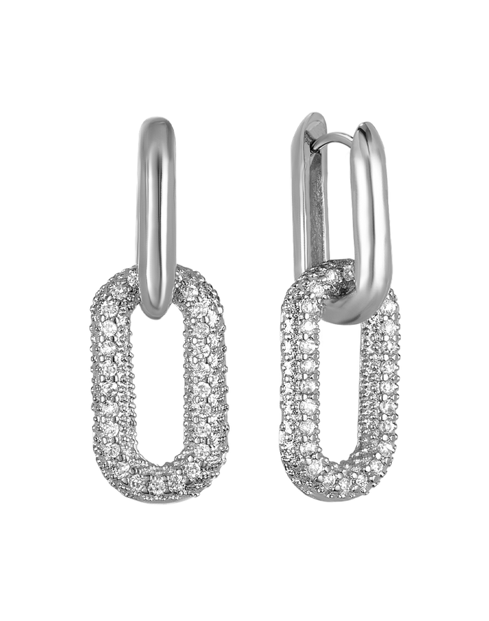 Stone Link Earrings