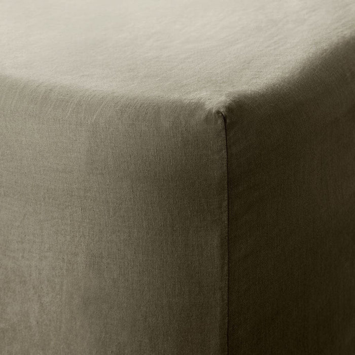 Detail of fitted sheet corner, olive